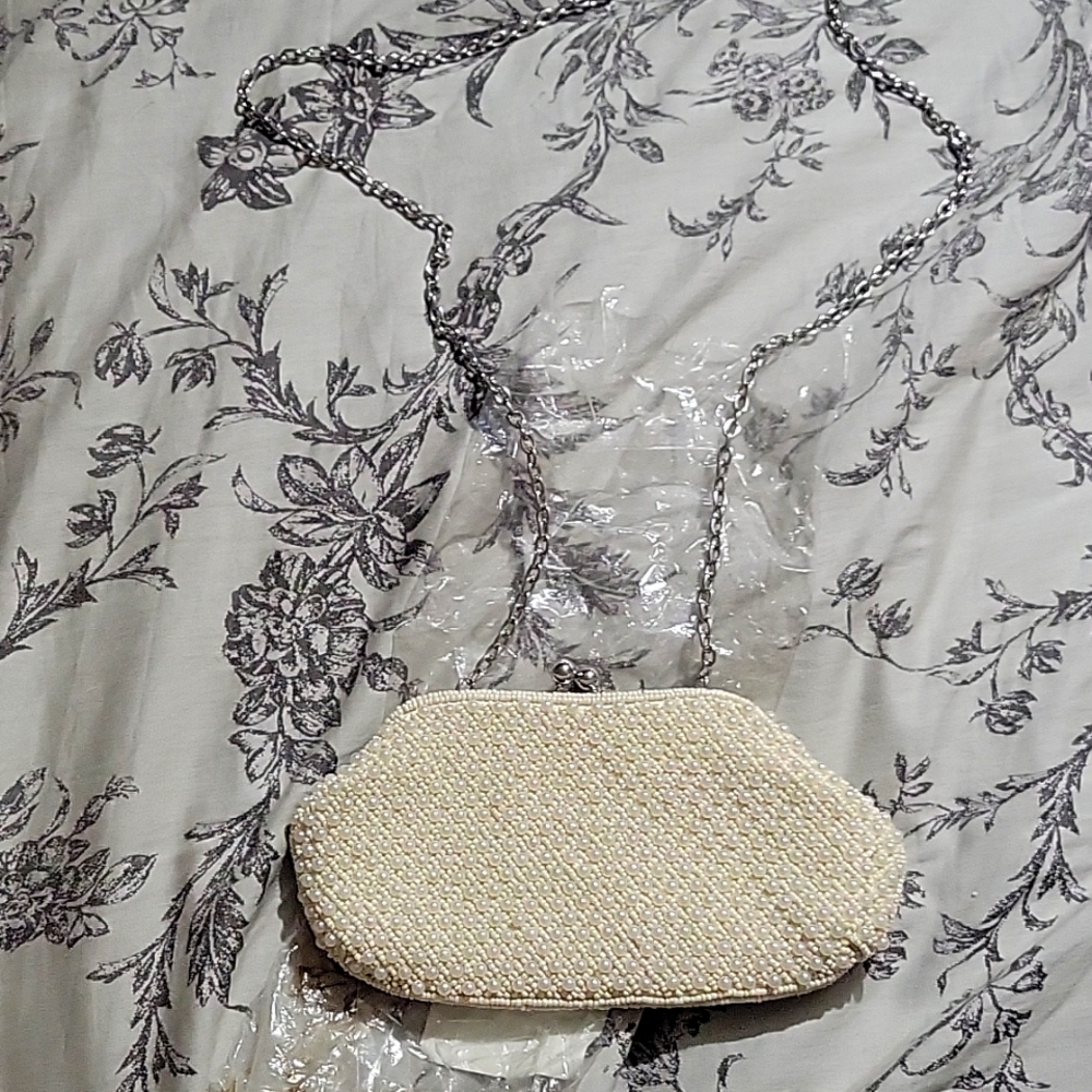 New with tags pearl clutch purse